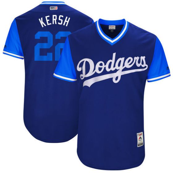 Men Los Angeles Dodgers 22 Kersh Blue New Rush Limited MLB Jerseys